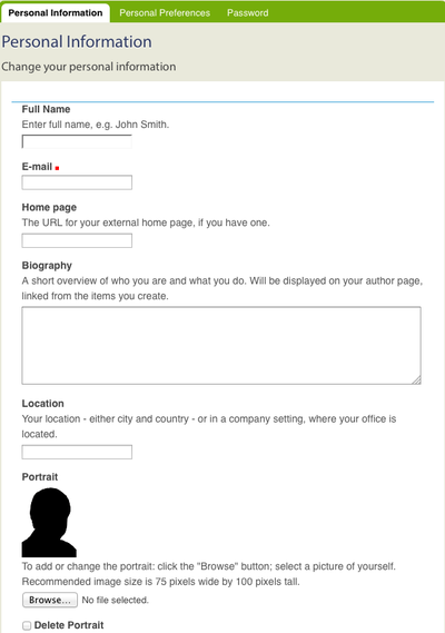 Personal Information Form